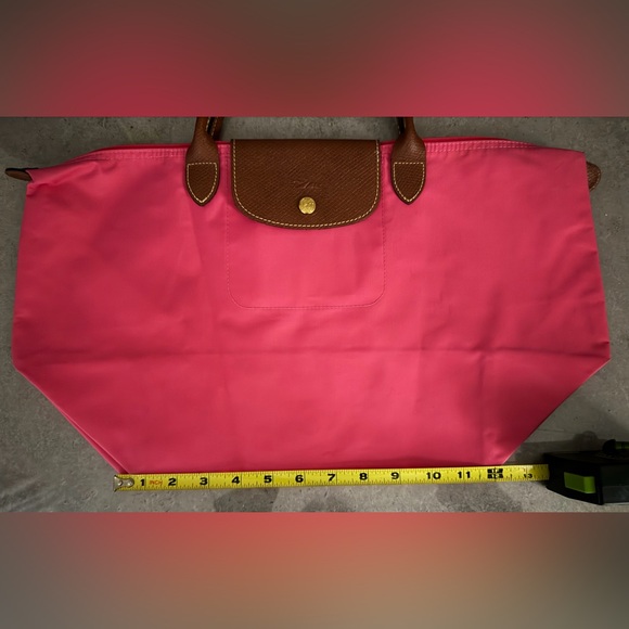 Longchamp Pink Tote with Brown Handles - Picture 10 of 10